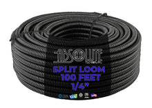 Load image into Gallery viewer, Absolute 3 Rolls 100ft ea Split Cable Wire Loom Tubing 1/4" 3/8" 1/2" Conduit