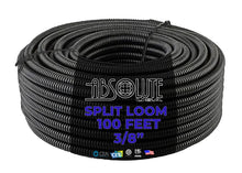 Load image into Gallery viewer, 3 Rolls 100ft ea Split Cable Wire Loom PolyethyleneTubing 1/4" 3/8" 1/2" Conduit