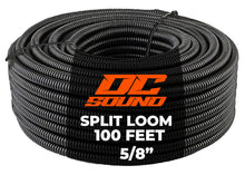 Load image into Gallery viewer, DC Sound 5/8" 15mm 100 Feet Split Wire Loom Cable Sleeves Conduit Protective Tubing
