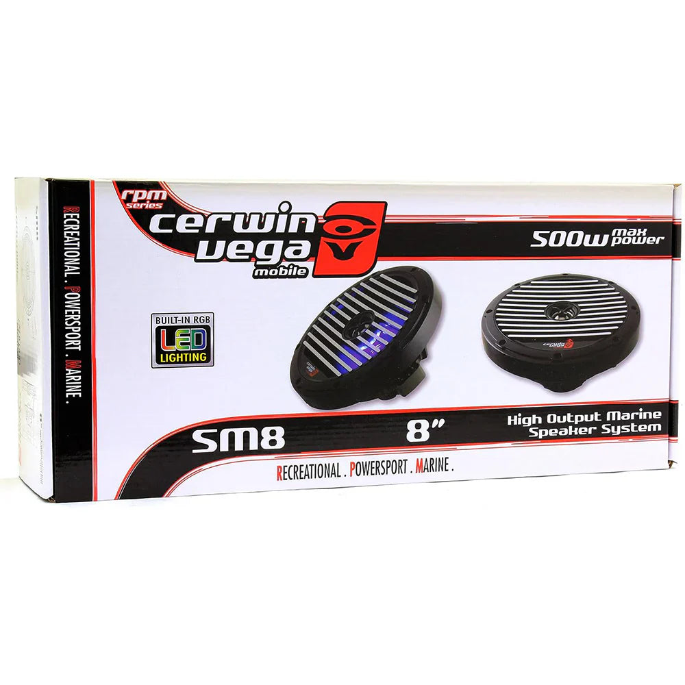 Cerwin Vega SM8 RPM Stroker 8" 2-Way Marine Coaxial Speakers