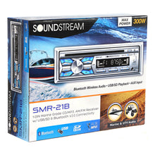 Charger l&#39;image dans la galerie, Soundstream SMR-21B Marine Grade Water-Resistant Single DIN CD Player w/ USB Playback &amp; Bluetooth