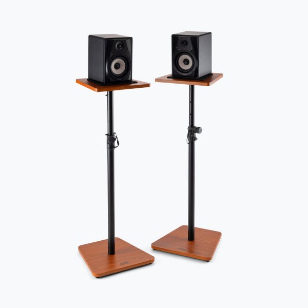 On-Stage SMS7500RB Wood Studio Monitor Stands (Rosewood, Pair)