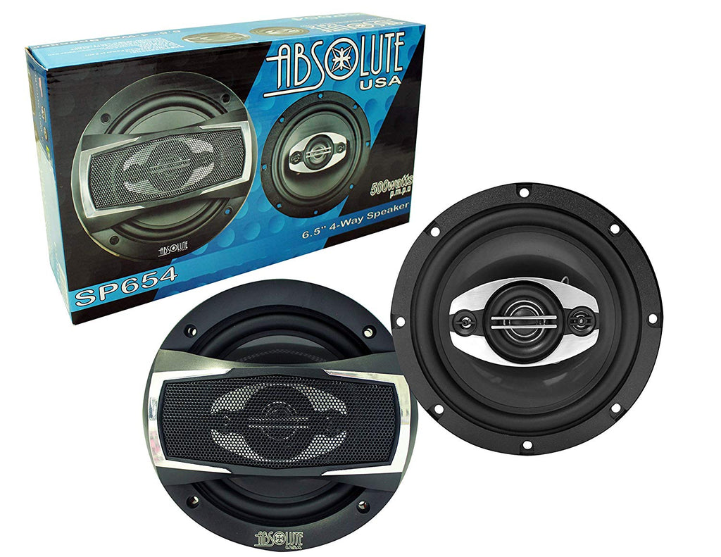 Absolute USA SP654 6.5" 4 Way full-range loudspeakers Car Speakers 500W Power