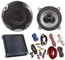Load image into Gallery viewer, 2 Alpine SPE-5000 5.25&quot; 400 Watt Car Audio Speakers+ BBX-T600 2 Channel Amplifier + Amp Kit