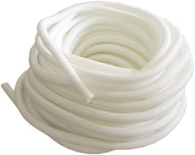 Load image into Gallery viewer, Absolute SLT14-20WH 20&#39; 1/4&quot; 5mm white split wire loom conduit polyethylene corrugated tubing sleeve tube