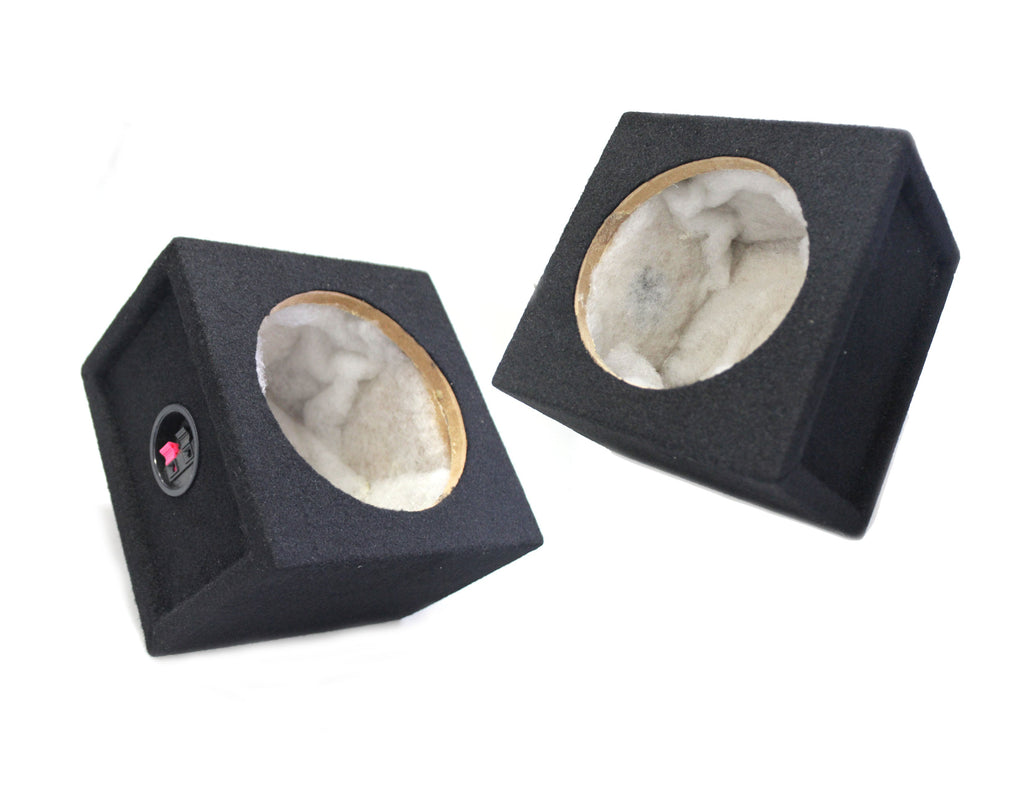 Absolute USA SQ6.5PKB 6.5" Square Empty Box Speakers, Set of Two (Black)