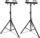 2 MK Audio Universal Pro Lighting 7' Tripod Light Stand & Square Truss T-Bar Adapter