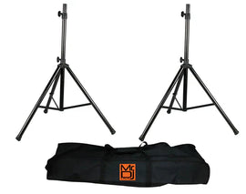 MR DJ SS750PKG 2 Universal Folding Tripod PRO PA DJ On Stage Speaker Stand & Carrying Bag & 1/4