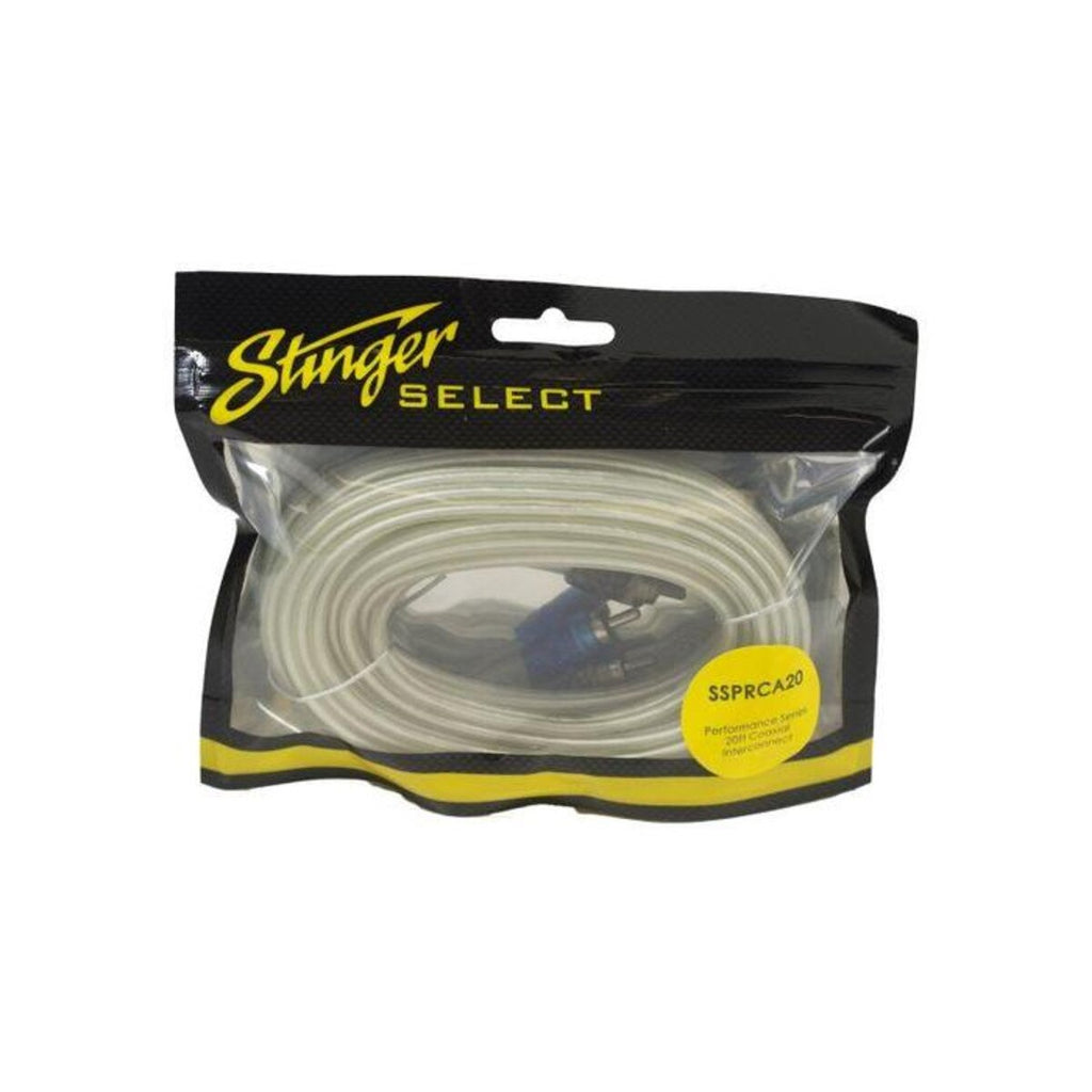 Stinger SSPRCA20 Performance Series Coaxial RCA Interconnect - 20 FT