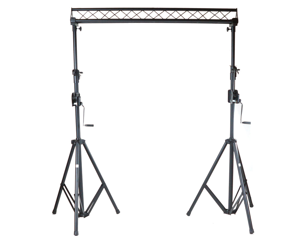 MR DJ ST150-2-6-1 DJ Lighting Truss Stand Dual Crank-Up Stand & 5FT X 6" Triangle Truss