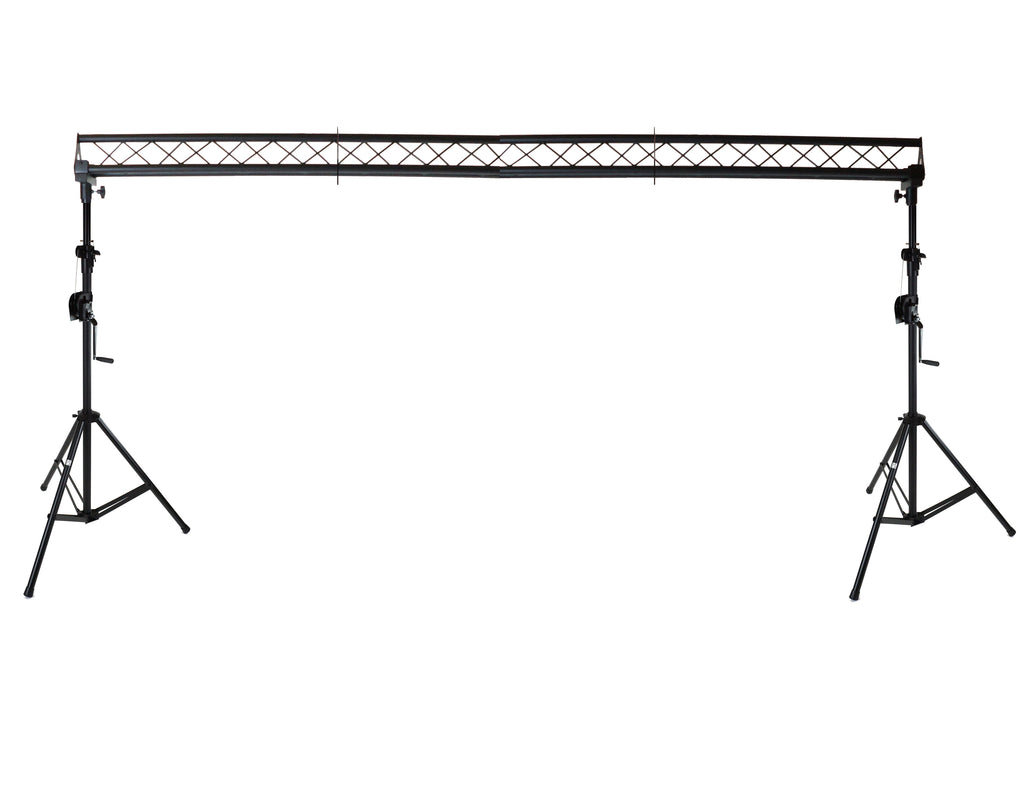 MR DJ ST150-2-6-3 DJ Lighting Truss Stand Dual Crank-Up Stand & 15FT X 6" Triangle Truss