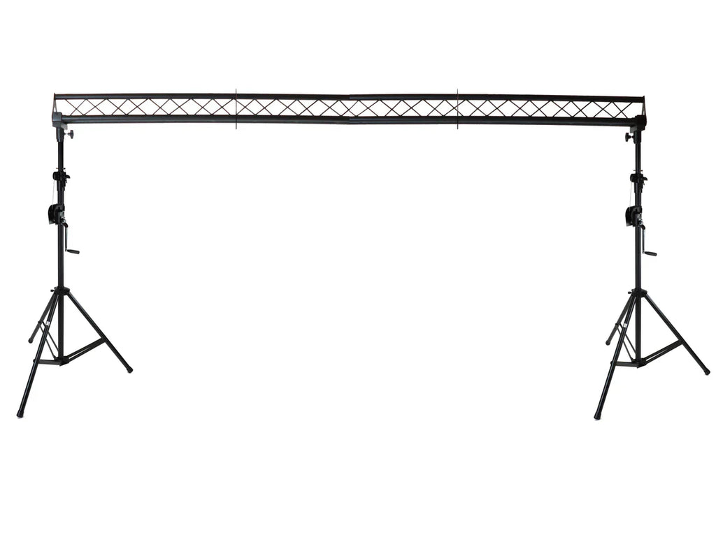 MR DJ ST150-2-10-3 DJ Lighting Truss Stand Dual Crank-Up Stand & 15FT X 10" Triangle Truss