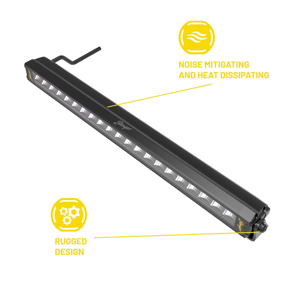 Hexcore STL20LB 20-Inch Straight LED Light Bar, Driving Beam with Amber & White Position Light