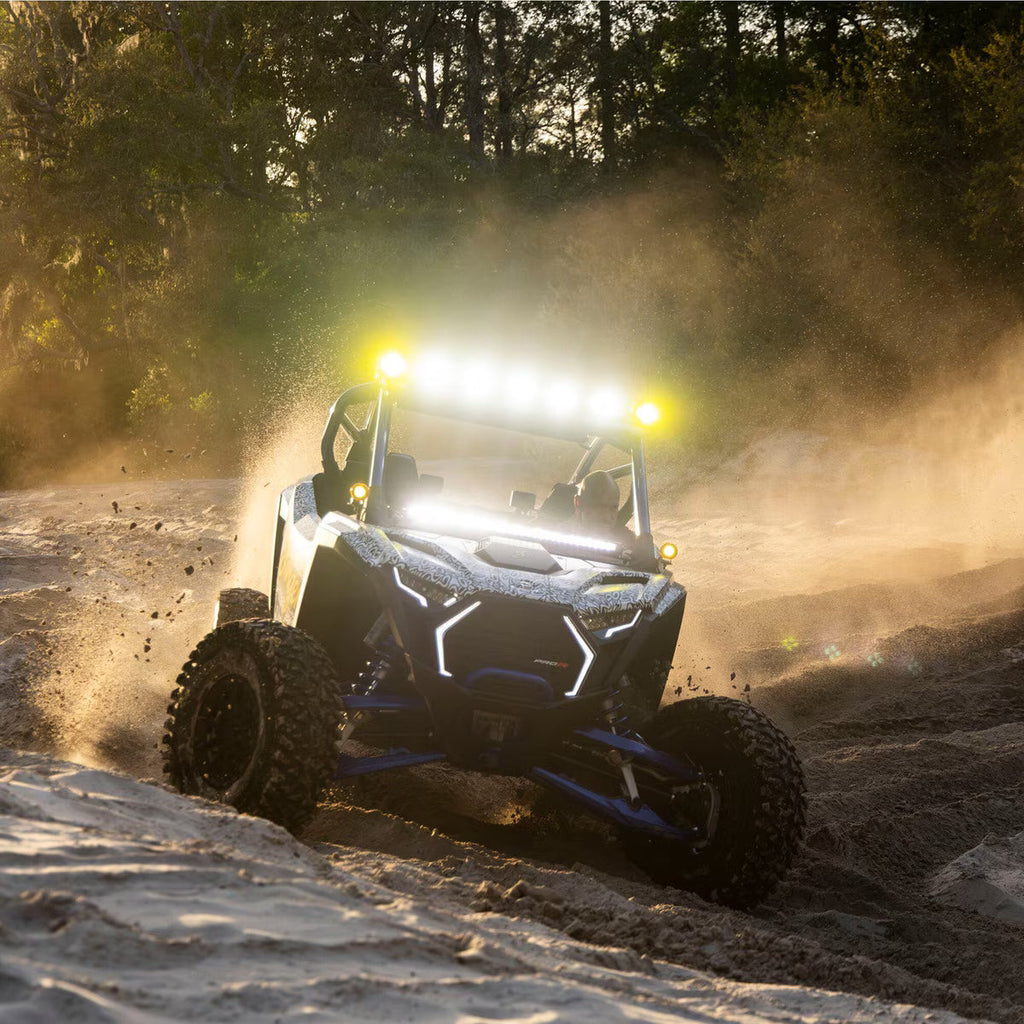 Hexcore STL30LB 30-Inch Straight LED Light Bar, Driving Beam with Amber & White Position Light