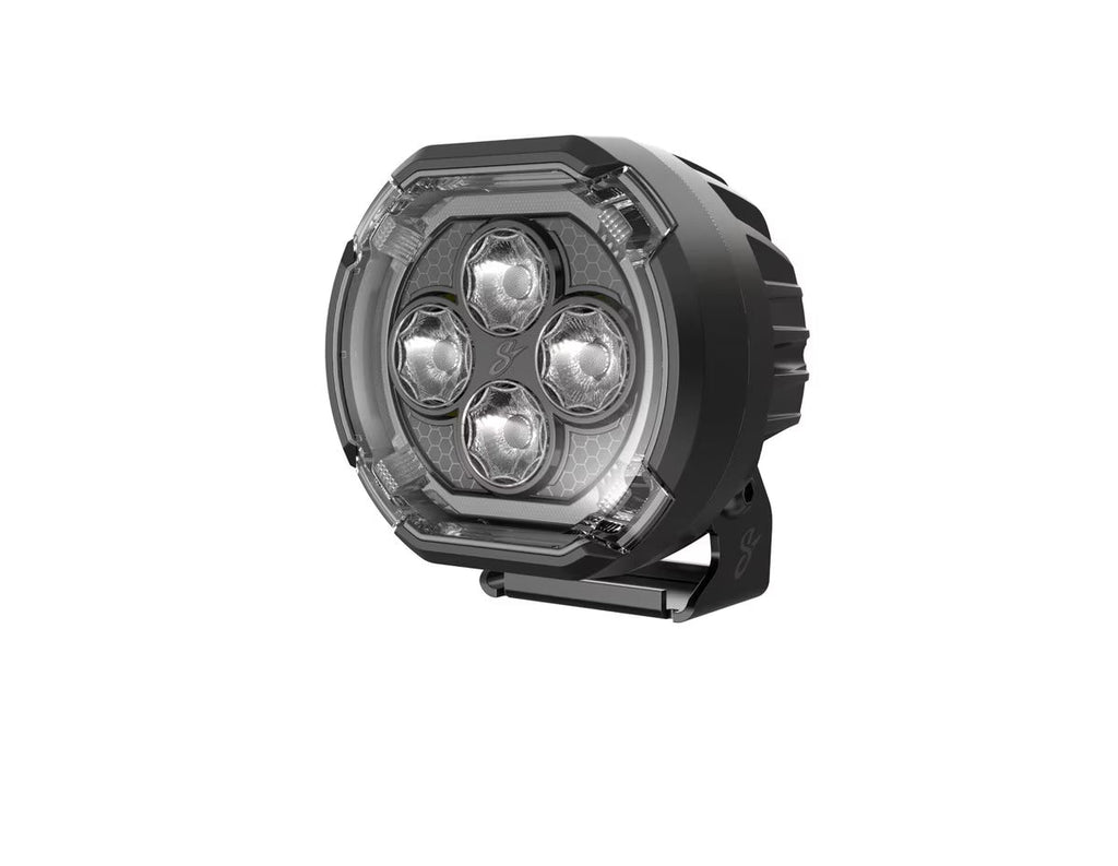 Hexcore STL4PDL 4-Inch (4.4" x 4") Amber & White LED Pod Lights (Pair)