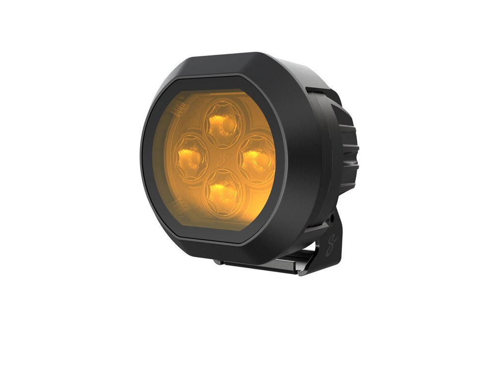 Hexcore STL4PDL 4-Inch (4.4" x 4") Amber & White LED Pod Lights (Pair)