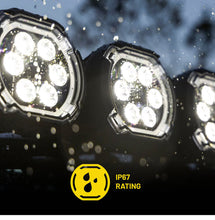 Charger l'image dans la galerie, Hexcore STL6PDL 6-Inch (5.7" x 5.2") Amber &amp; White LED Pod Lights (Pair)