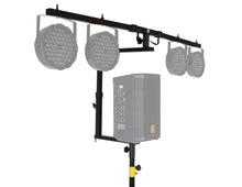 Load image into Gallery viewer, MR DJ STSPLI-SS550 Adjustable T-Bar Stage Lighting Extension with Speaker Stand