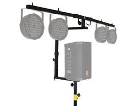 MR DJ STSPLI-SS350W Adjustable T-Bar Stage Lighting Extension with Speaker Stand