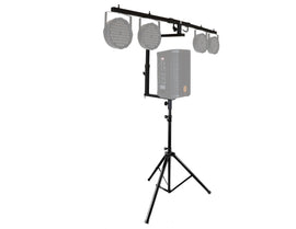 MR DJ STSPLI-SS350 Adjustable T-Bar Stage Lighting Extension with Speaker Stand