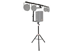 Load image into Gallery viewer, MR DJ STSPLI-SS350W Adjustable T-Bar Stage Lighting Extension with Speaker Stand