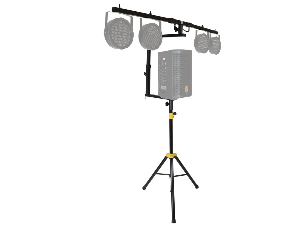 MR DJ STSPLI-SS550 Adjustable T-Bar Stage Lighting Extension with Speaker Stand