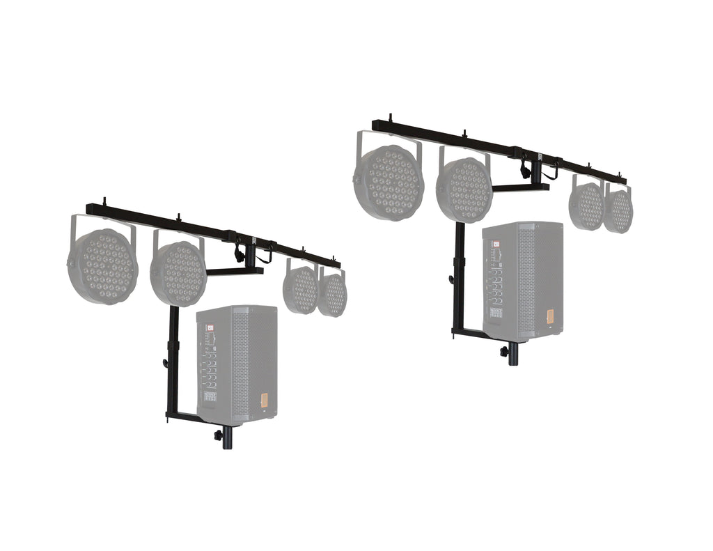 2 MR DJ STSPLI Adjustable T-Bar Stage Lighting Extension for Speaker Stands