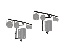 2 MR DJ STSPLI Adjustable T-Bar Stage Lighting Extension for Speaker Stands