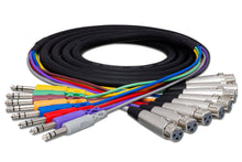 Charger l'image dans la galerie, Hosa STX-803F 8-channel XLR Female to 1/4" TRS Male Balanced Snake 9.9 foot