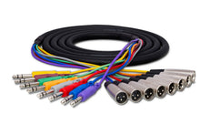 Charger l'image dans la galerie, Hosa STX-803M 8-channel 1/4" TRS Male to XLR Male Balanced Snake 9.9 foot