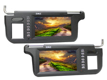Load image into Gallery viewer, Absolute SVC-900PKG (Black) Pair of Black 9&quot; Widescreen LCD Flipdown Sunvisor Monitors