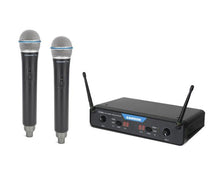 Charger l&#39;image dans la galerie, Samson SWC288XHQ8-D Wireless Handheld System with (2) Q8x Handheld Microphones