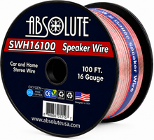 Load image into Gallery viewer, Absolute SWH16100 100' 16 Gauge Car Home Audio Speaker Wire Cable Spool