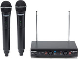 SAMSON Stage 212 Dual VHF Handheld Wireless Microphone System with (2) Q6 Mics