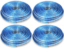 Charger l'image dans la galerie, 4 AT TSWT18B25 18 Gauge Premium Speaker Wire 25ft Clear Blue/White