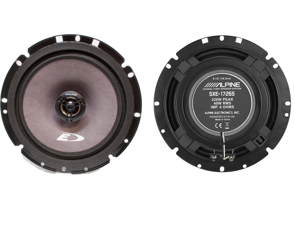 Alpine SXE-1751S 6.5" Component, SXE-1726S 6.5" Speaker, BBX-F1200 280W 4Ch Amp, Wiring Kit