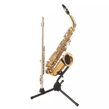Load image into Gallery viewer, On-Stage SXS7101B Alto/Tenor Saxophone Stand with Flute Peg