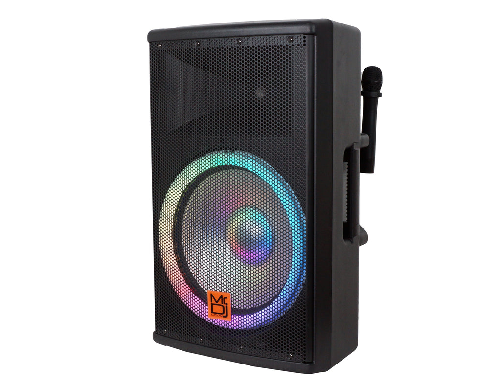 MR DJ SYNERGY15BAT 15" 3500W Rechargeable PRO PA DJ Powered Loudspeaker Portable Speaker System