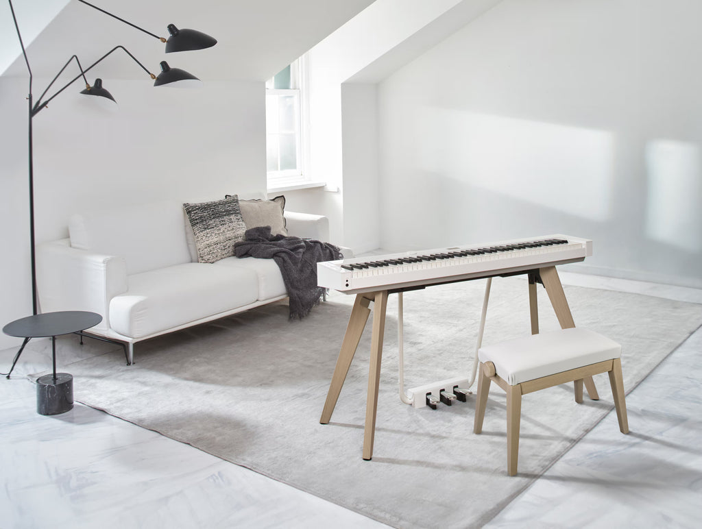 Casio BG-50WE Adjustable Piano Bench - White