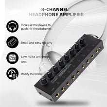 Charger l'image dans la galerie, MR DJ Microamp HA800 Ultra-compact 8-channel stereo headphone amplifier