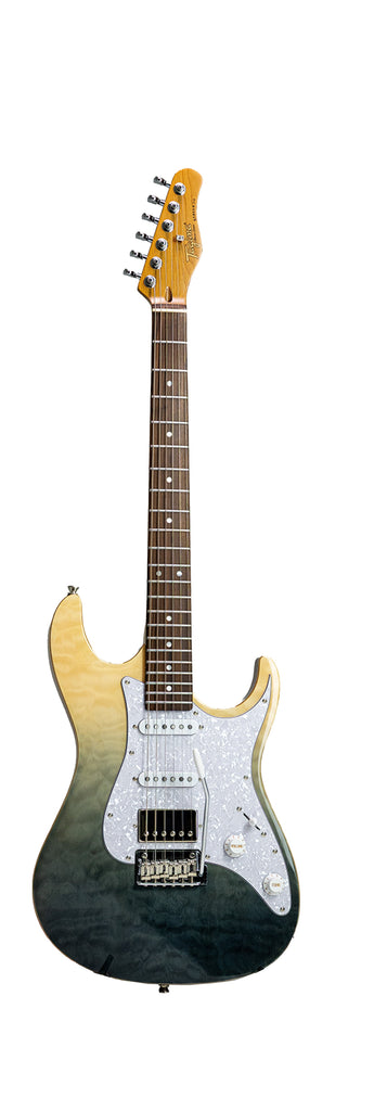 Tagima Stella DW-TBKF-DF/PW Electric Guitar - Transparent Grey Black