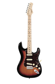 Tagima T 635 CLASSIC- SB-LF/TT Tagima Classic Series, Solid Alder Body, Light Fingerboard, Mint Green Pickguard, Sunburst Color, Tortoise Pickguard