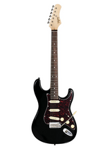 Load image into Gallery viewer, Tagima T 635 Classic BK LF/TT Solid Body Electric Guitar, Maple neck with Rosewood fingerboard. Black body, Turtoise pickguard