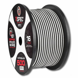 T-SPEC V10SW16500-WB v10 500ft 16 Gauge Black/White Speaker Wire consumer electronics