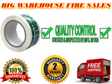 Charger l'image dans la galerie, Absolute USA 30 Rolls Quality Control Printed Sealing Tape - 2.5" x 110 Yards - Green QC Checked &amp; Inspected Message - Bulk Packaging Tape (30 Pack)
