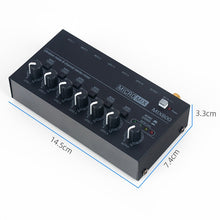 Load image into Gallery viewer, MR DJ MIX600 Ultra Low-Noise 6-Channel Line Mixer Stereo/Single Track Switch Microphone