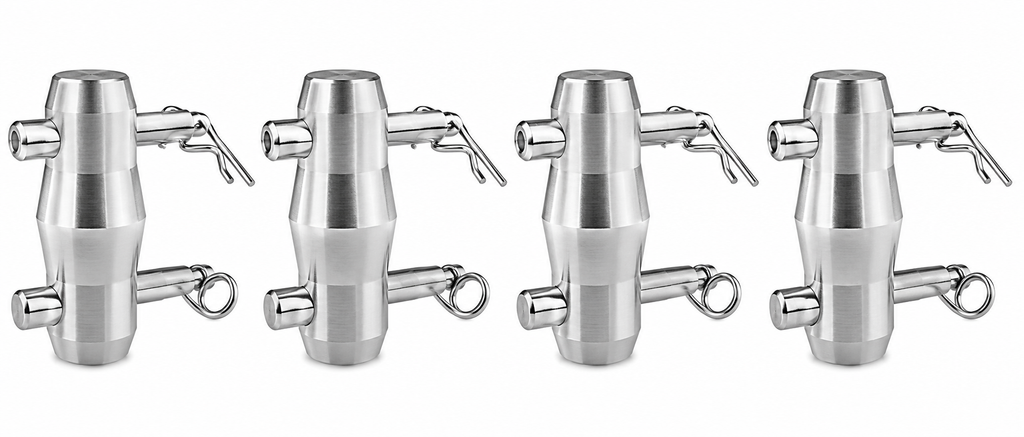 MR TRUSS TDCC30-8 8 Pack Double-Ended Conical Coupler for 50mm Stage Lighting & Square Truss Systems