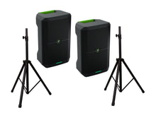 Charger l'image dans la galerie, 2 Mackie Thump GO 200 watt 8" 2-way Battery-powered portable loudspeaker &amp; MR DJ Speaker Stand