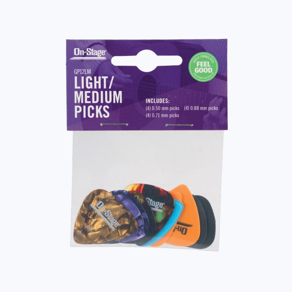 On-Stage GP12LM Light/Medium Guitar Picks