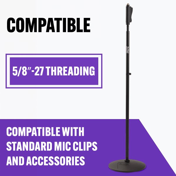 On-Stage MS9510 Production-Grade One-Handed Mic Stand with Round Base
